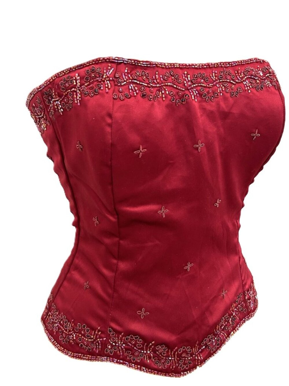 JASDEE Vintage Bustier Corset Hand Work Beaded On Satin Style F3101